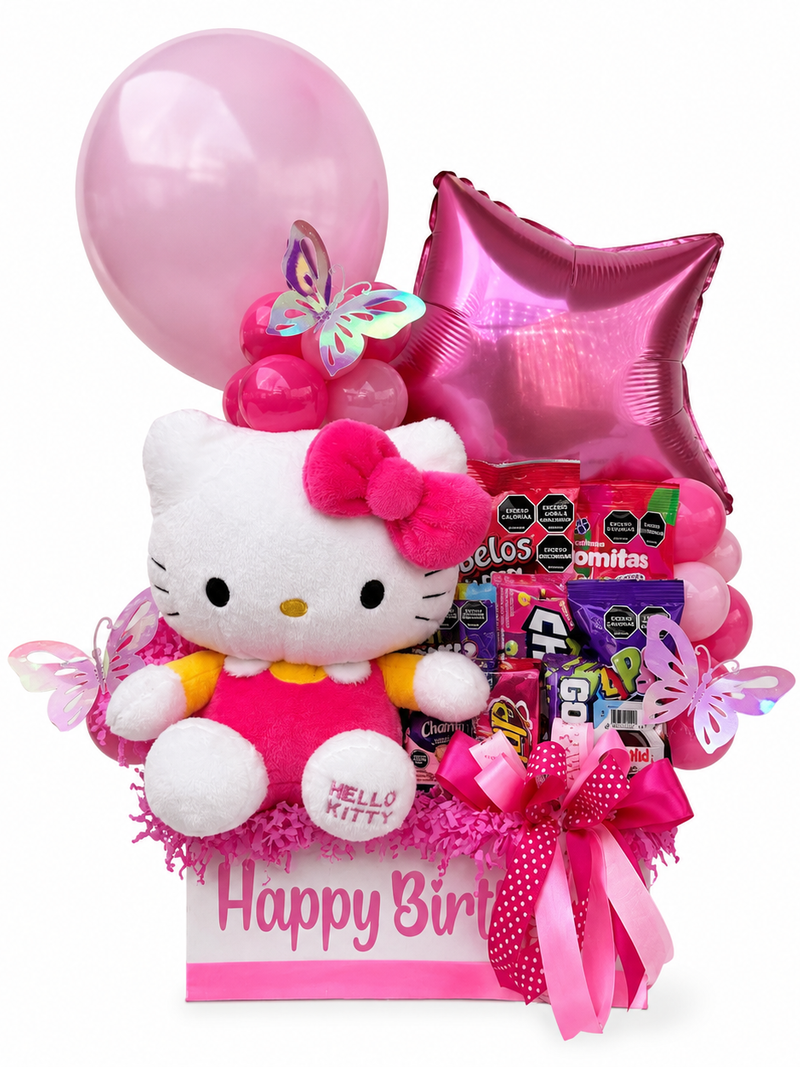 Caja Cumpleaños con Peluche Gatita - Image 1