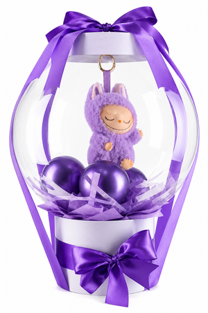 Burbuja Morada con Peluche