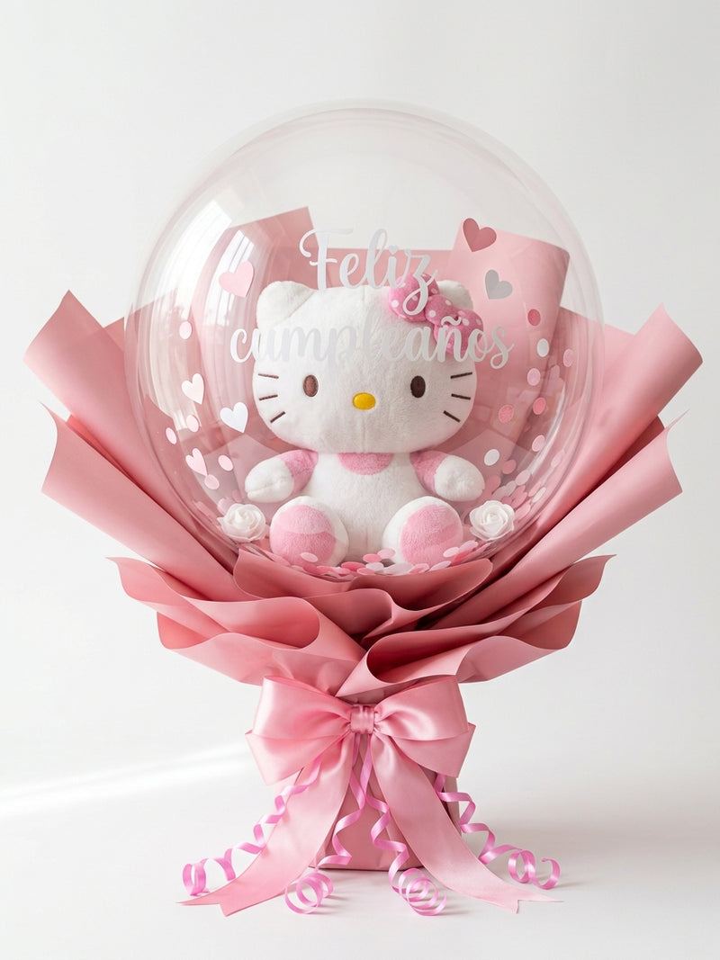 Burbuja Cumpleaños con Peluche Gatita - Image 1