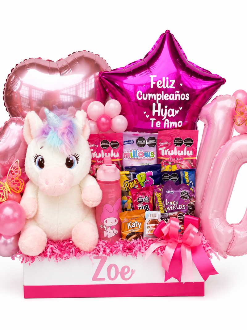 Caja Cumpleaños Unicornio con Número - Image 1