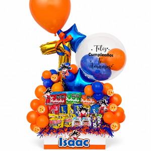 Caja Cumpleaños Naranja con Dulces
