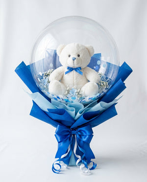 Burbuja Azul con Oso Blanco