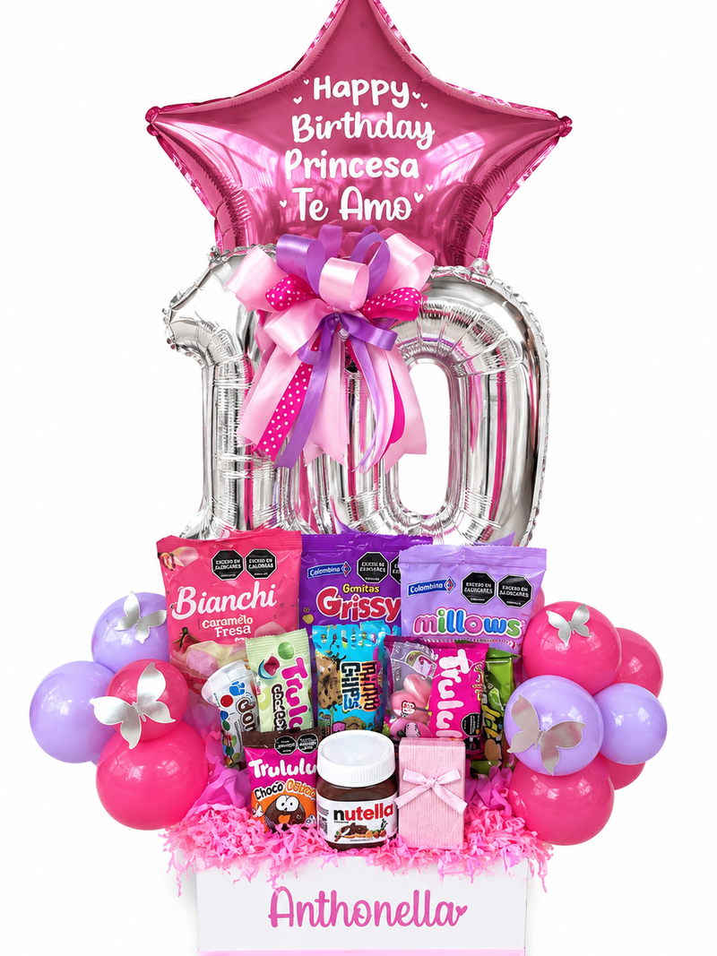 Caja Cumpleaños Princesa con Número - Image 1