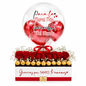 Caja Día de la Madre Rosas y Ferrero