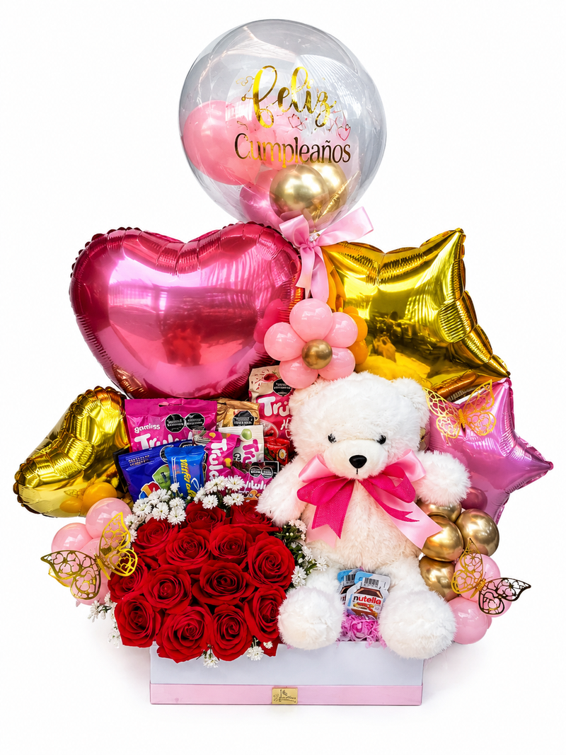 Caja Cumpleaños Deluxe con Oso