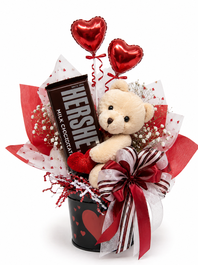 Caja Amor con Oso y Chocolates - Image 1