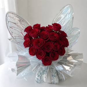 Bouquet Mariposa Rosas Rojas