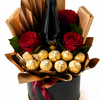Sombrerera con Vino y Rosas