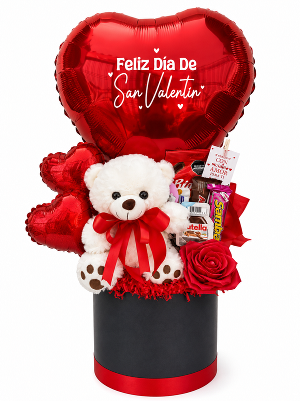 Sombrerera San Valentín con Oso
