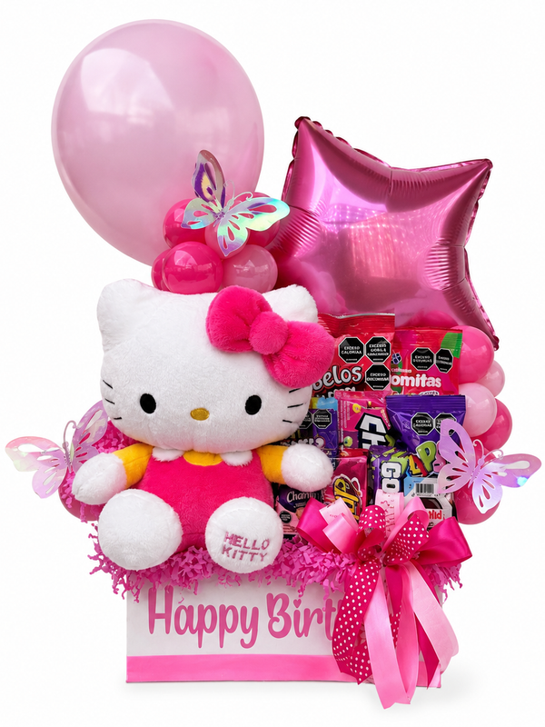 Caja Cumpleaños con Peluche Gatita