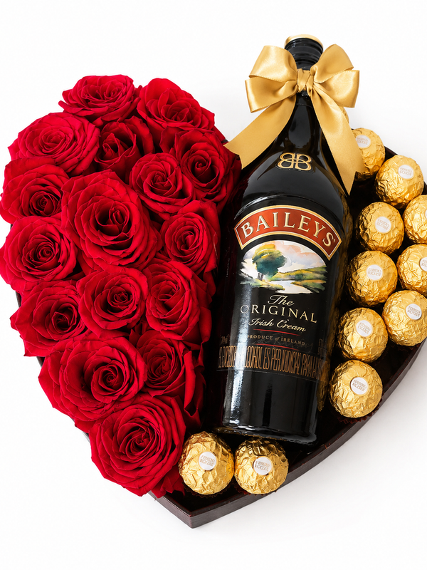 Caja Corazón con Baileys