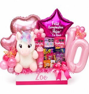 Caja Cumpleaños Unicornio con Número