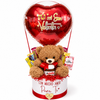 Sombrerera San Valentín con Oso y Nutella