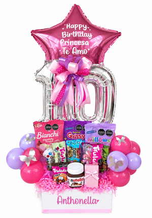 Caja Cumpleaños Princesa con Número