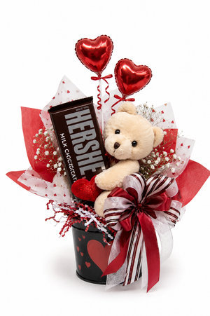 Caja Amor con Oso y Chocolates